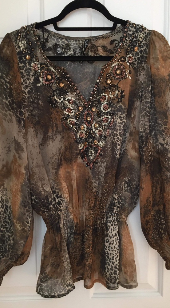 Vintage Style Sheer Blouse